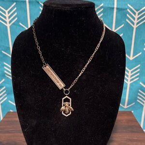 Plunder Silver and Gold Bee Necklace
